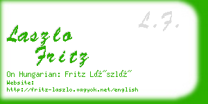 laszlo fritz business card